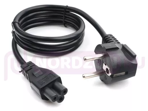 Кабель питания 1,0м для ноутбуков, аудио/видео техники  Cablexpert PC-186-ML12-1M, Schuko- C5, 10А