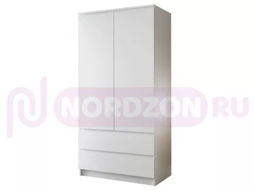 Шкаф  МШ 900.1 904*1800*504 МС Мори ЛДСП Корпус/фасад белый