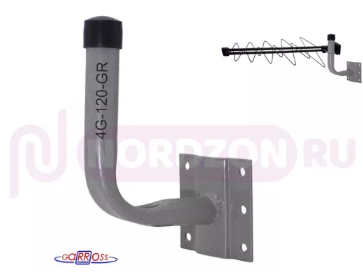 Кронштейн для крепления антенны на стене с вылетом  12см 