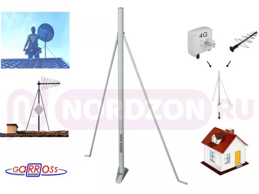 Кронштейн для антенны на любую крышу 