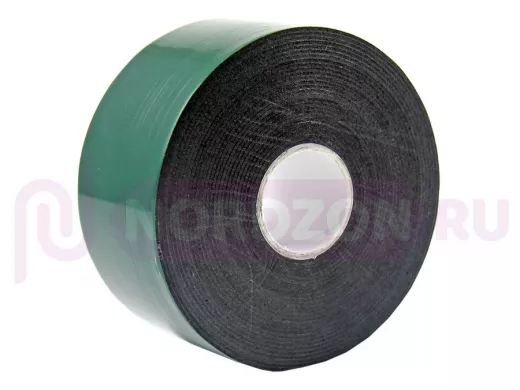 Скотч двухсторонний, зеленого цвета на черной основе, 40мм, 5метров  R09-6140