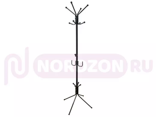 Вешалка напольная "VENAP-3 CLASS" ЧЁРНЫЙ разборная 8 крючков сверху и 2 крючка под сумки