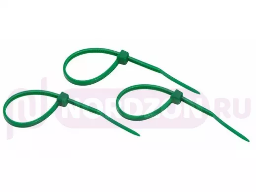 100х2,5мм кабельный хомут (стяжка нейлонoвая) зелёная (25 шт) nylon REXANT