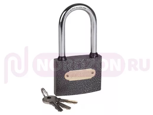 Навесной замок 75 мм чугун длинная дужка 