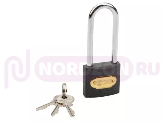 Навесной замок 40 мм чугун длинная дужка 