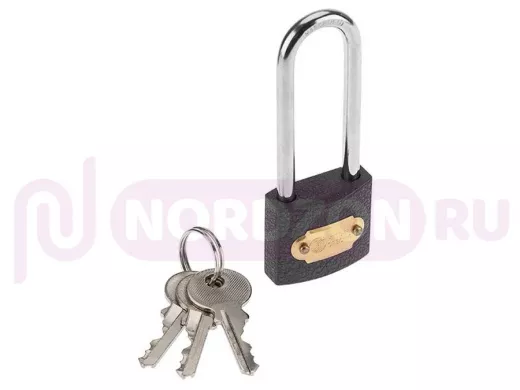 Навесной замок 32 мм чугун длинная дужка 