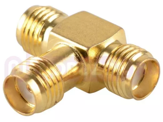 Переходник SMA (female, гнездо) - SMA (female, гнездо) - SMA (female, гнездо) тройник антенный