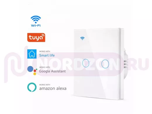 Орбита OT-HOS12 Умный выключатель (2кн, Wi-Fi, сенсор)