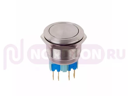 Кнопка  антивандальная диаметр 22мм  Б/Фикс (4с) (ON)-OFF плоская  REXANT