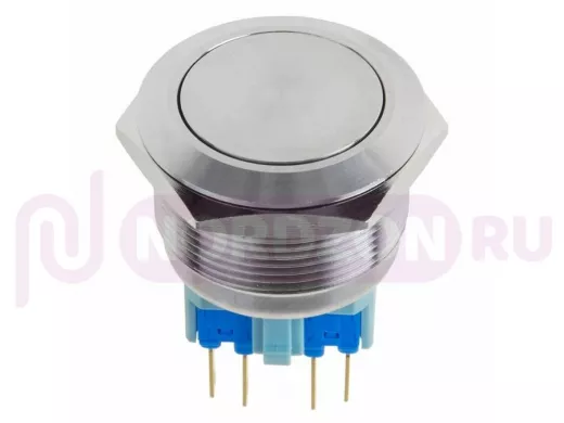 Кнопка  антивандальная диаметр 25мм Б/Фикс (ON)-OFF плоская  REXANT