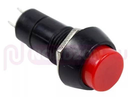 Выключатель-кнопка  250V 1А (2с) (ON)-OFF  Б/Фикс  красная  REXANT