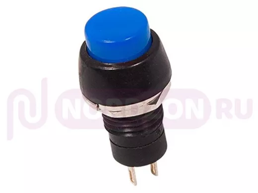Выключатель-кнопка  250V 1А (2с) ON-OFF  синяя  Micro  REXANT