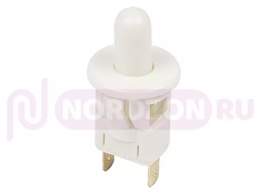 Выключатель-кнопка 250V 2.5А (2с) ON-(OFF)  Б/Фикс  белый (мебельная)  REXANT