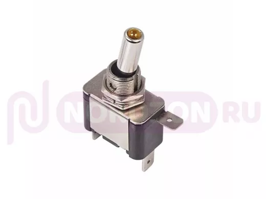 Тумблер 12V 20А (3c) ON-OFF однополюсный  с желтой LED подсветкой  REXANT