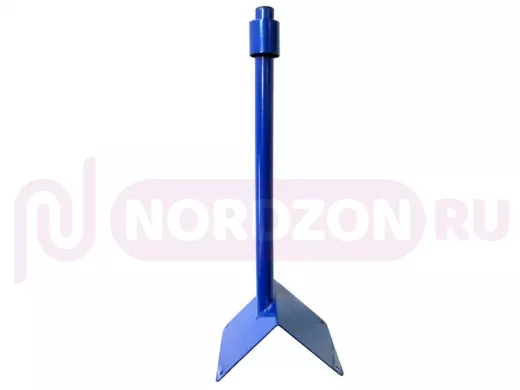 Кронштейн антенный на конёк крыши "С КОЛЬЦОМ-500BL-20102" синий, высота 50см,труба 32мм,кольцо 50мм