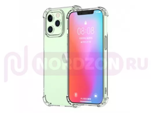 Чехол iPhone 13 Pro, силикон, противоударный, прозрачный