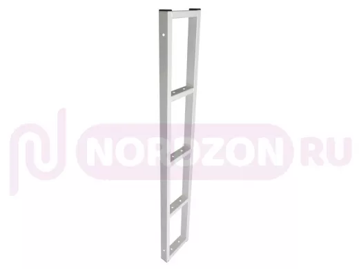 Кронштейн для полок, высота 82см, пять уровней, вылет 13см, 12 отв., серый 