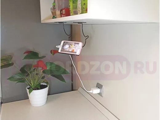 Стальной прочный держатель телефона под кухонный шкаф "ABILOVE 213682"