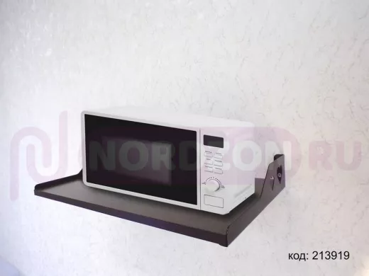 Полка для цветов, микроволновки, принтера "КЕДРОПА-213919" размер 60х30х10 см, венг, сердце