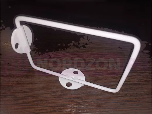 Кронштейн к стене для полки, высота 7.5см, вылет 11,6см, серый 