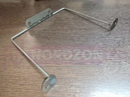 Кронштейн для подвесной полки, высота 15см, ширина 17см, черный НАБОР 1шт 