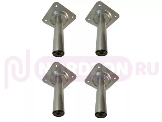 Прочная стальная ножка для стола, подставки, высота  15 см, серая, 4шт, диаметр 32мм 