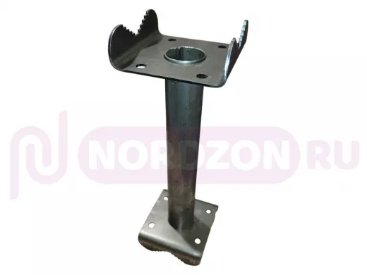 Кронштейн для перпендикулярных труб диаметром от 15 до 51мм длина 25см "HIWOLL-216385" сталь, чёрный