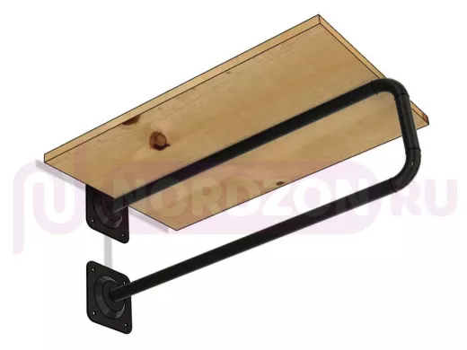 Гардеробная система для плечиков с полкой 35х54см, вылет 60см 