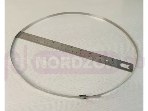 Хомут нержавейка 8х1000мм "ABIKREP-216889" для столбов прямоугольных и круглых диаметром до 300мм