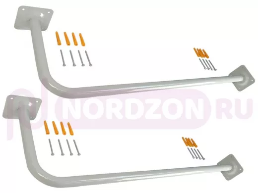 Сушилка для белья под веревки, 2 кронштейна, длина 100см, вылет 30см 