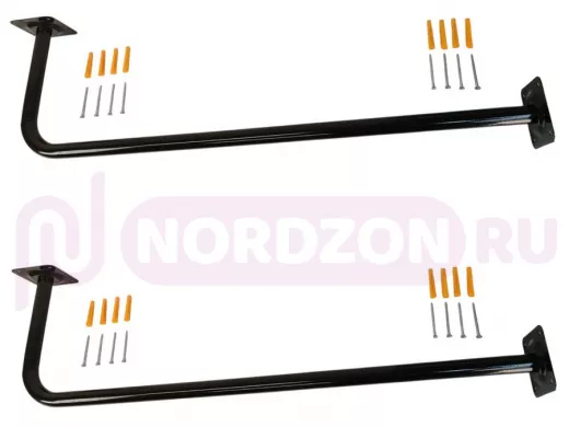 Сушилка для белья под веревки, 2 кронштейна, длина 100см, вылет 30см 