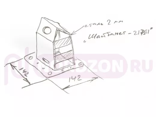 Колпак кожух для камеры видеонаблюдения, основание 14х14х20см 