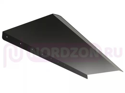 Козырёк для защиты электрощита от дождя "POHER-217433" черный, ширина 120 см, вылет 40 см,сталь 2 мм