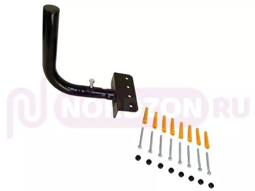 Кронштейн антенный на торец крыши, поворотный, вверх 50 см, 5х15см "ТОРЕЦКРЕП-217471" черный, 32мм