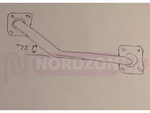 Поручень, угол 35гр, правый, 80см 