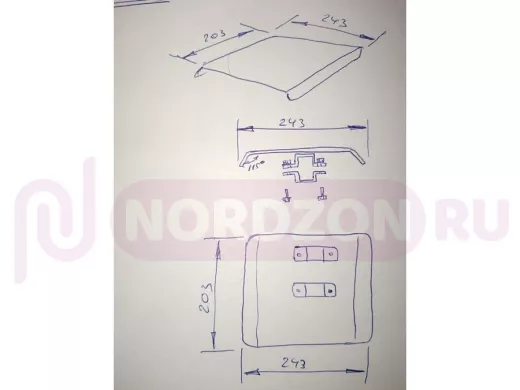 Козырёк для прожектора на круглую трубу 32мм 