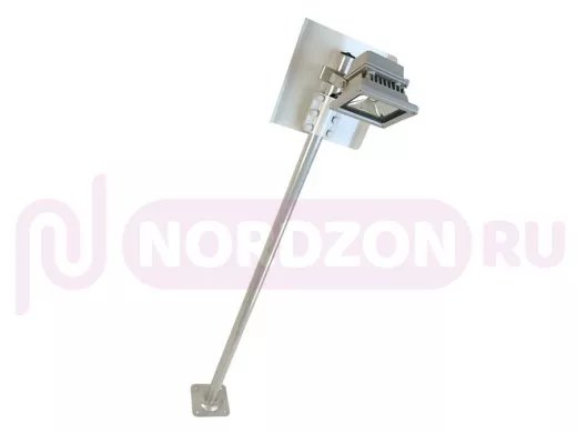 Кронштейн с козырьком для прожектора к стене, вылет 1 метр, диаметр 32мм 