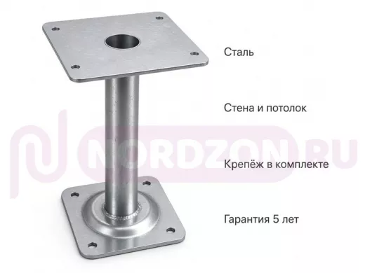 Кронштейн для видеокамеры и коробки MK-B01 к стене, потолку,  30 см "КамераКреп-218266" черный,сталь