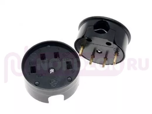 Розетка  и вилка для эл.плиты 4-х полюс.