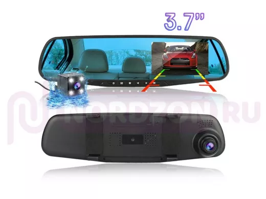 Автовидеорегистратор зеркало + камера 
