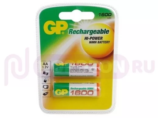 Аккумулятор AA 1600 mAh 1,2В GP 160AAHC-1C2 Ni-Mh (цена за 1 элемент)