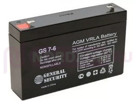 Аккумулятор 6В  7 А/ч GS  6v 7ah