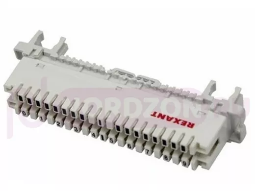 Плинт 10 pin размыкаемый, маркировка 0-9, универсальный (монтаж на рейку+ хомут)  REXANT