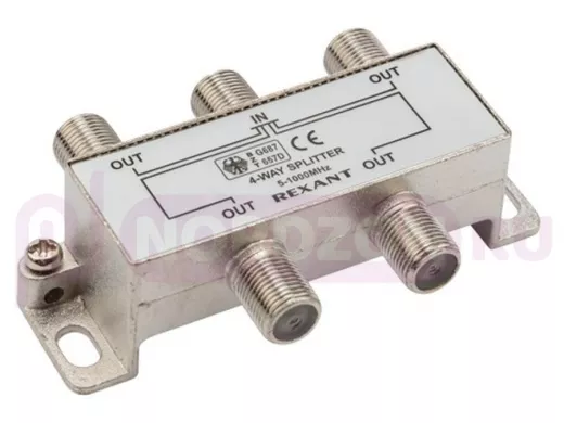 Делитель антенный F-типа на 4 TV, 5-1000 МГц  REXANT