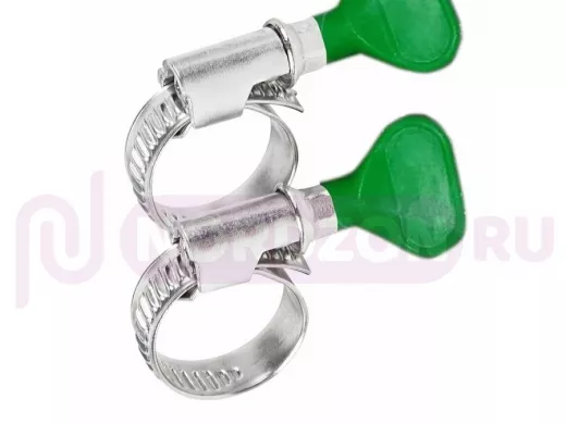 Хомут червячный цинк  16-27 мм с ключом W "ABI-27456"