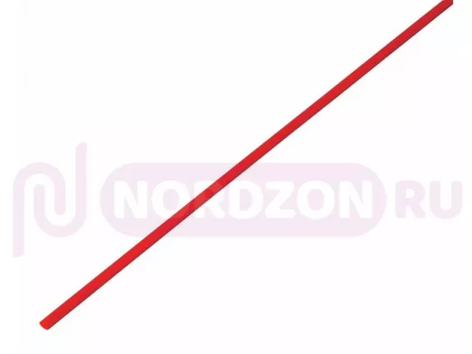 1.0 / 0.5 мм 1м термоусадка красная  REXANT