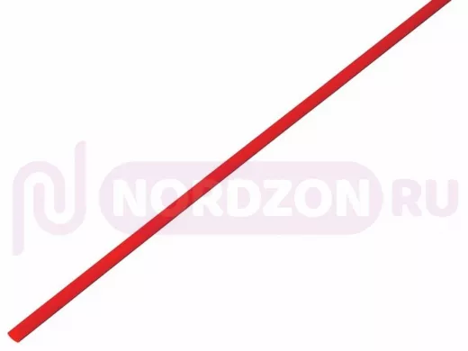 2.5 / 1.25 мм 1м термоусадка красная  REXANT