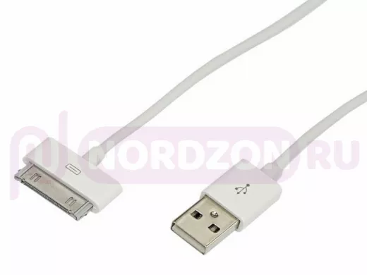 Шнур USB / Lightning (iPhone) 30 pin шнур 1 м белый REXANT