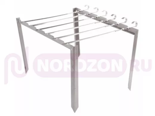 Подставка под шампура с 6 шампурами в чехле СОКОЛ