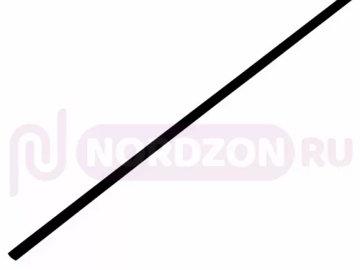 2.5 / 1.25 мм 1м термоусадка черная  REXANT